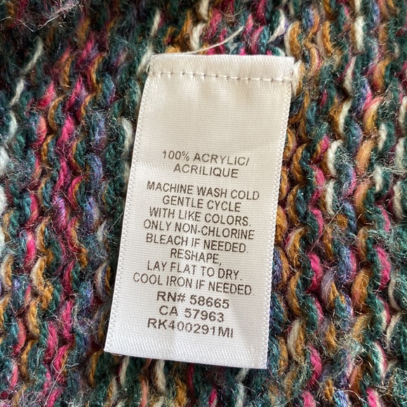 Melrose and Market long open front shawl collar cardigan rainbow pastels pinks - Picture 12 of 16